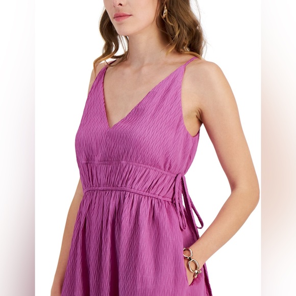 Taylor Women's Sleeveless V-Neck Side-Slit Orchid Stretch Maxi Dress Size XS - Picture 4 of 15